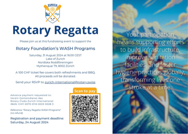 Am 31. August findet eine Rotary Regatta zugunsten der Rotary Foundation statt