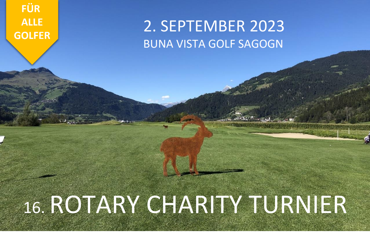 Am 2. September 2023 lädt der RC Flims Laax zum 16. Rotary Charity Turnier ein.