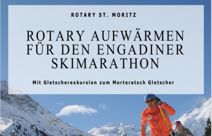 Der Rotary Club St. Moritz organisiert im Rahmen des Engadiner Skimarathons ein Rotary Warm-up für den Gletscherschutz.